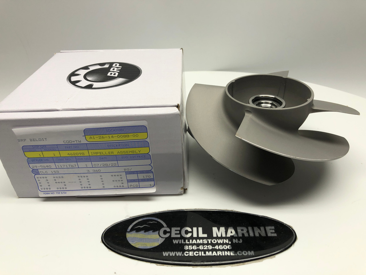$399.99* GENUINE BRP no tax* IMPELLER STARBOARD ( DRIVER) 250 HP