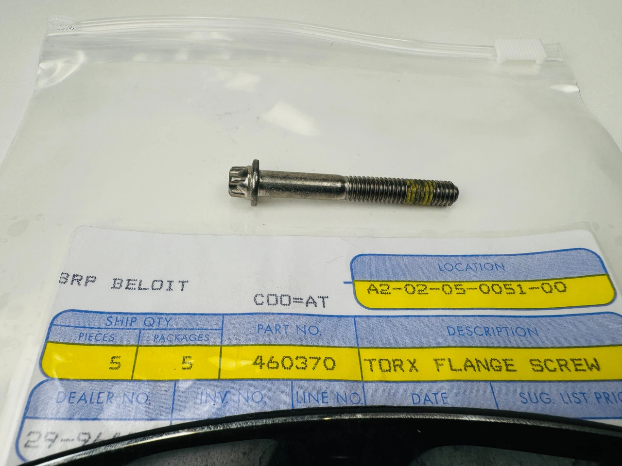 $8.99* GENUINE BRP no tax* TORX FLANGE SCREW  420641198  (BRP's previous part number was 0460370)  *In Stock & Ready To Ship!