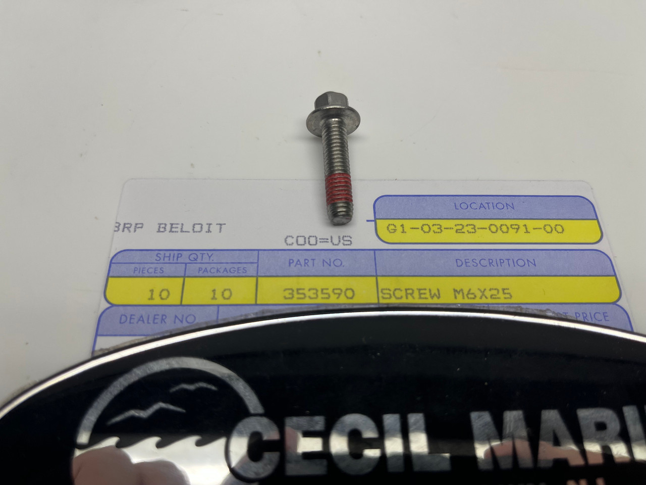 $6.99* GENUINE BRP SCREW M6X25  *In Stock & Ready To Ship!