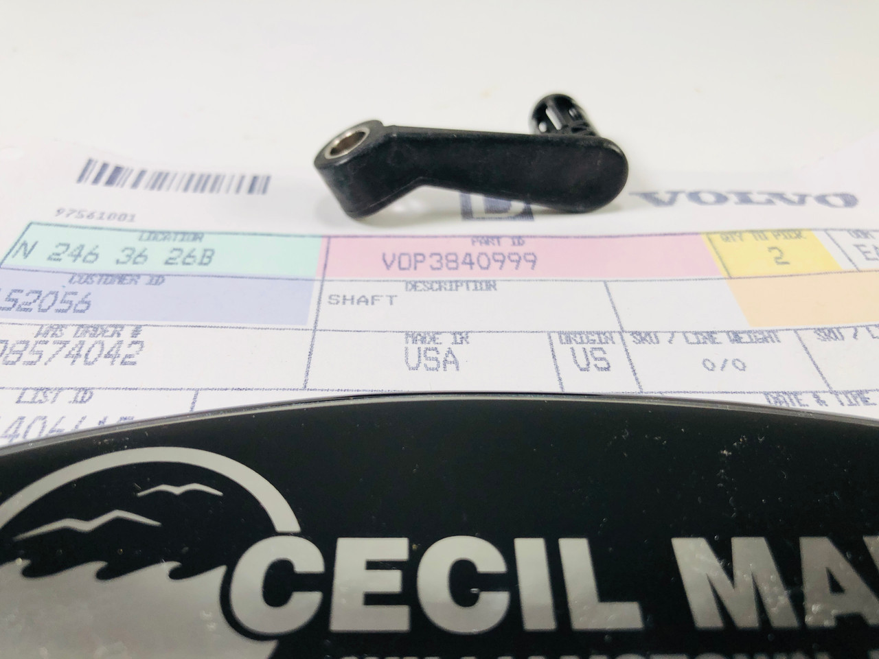 $14.99* GENUINE VOLVO no tax* SHAFT 3840999 *In Stock & Ready To Ship!