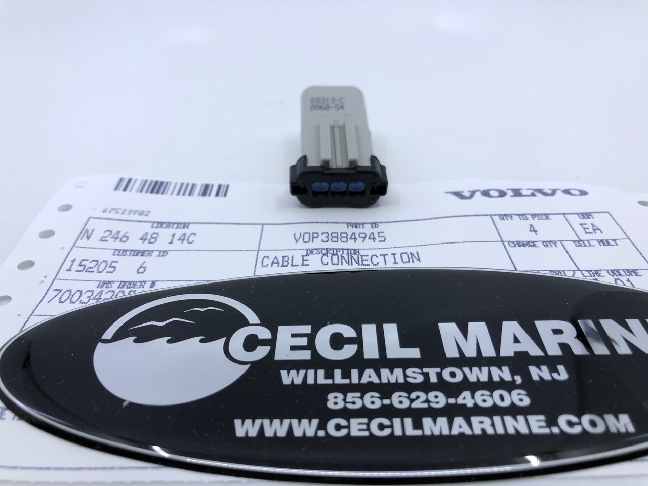 $8.99* GENUINE VOLVO TRIM SENDER CABLE CONNECTION 3884945 *In
