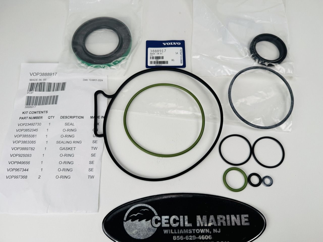 $142.99* GENUINE VOLVO no tax* GASKET KIT UPPER GASKET KIT3888917 : SX-A,  DPS-A, DPS-A OXI, DPS-B, DPS-B OX  *In Stock & Ready To Ship!