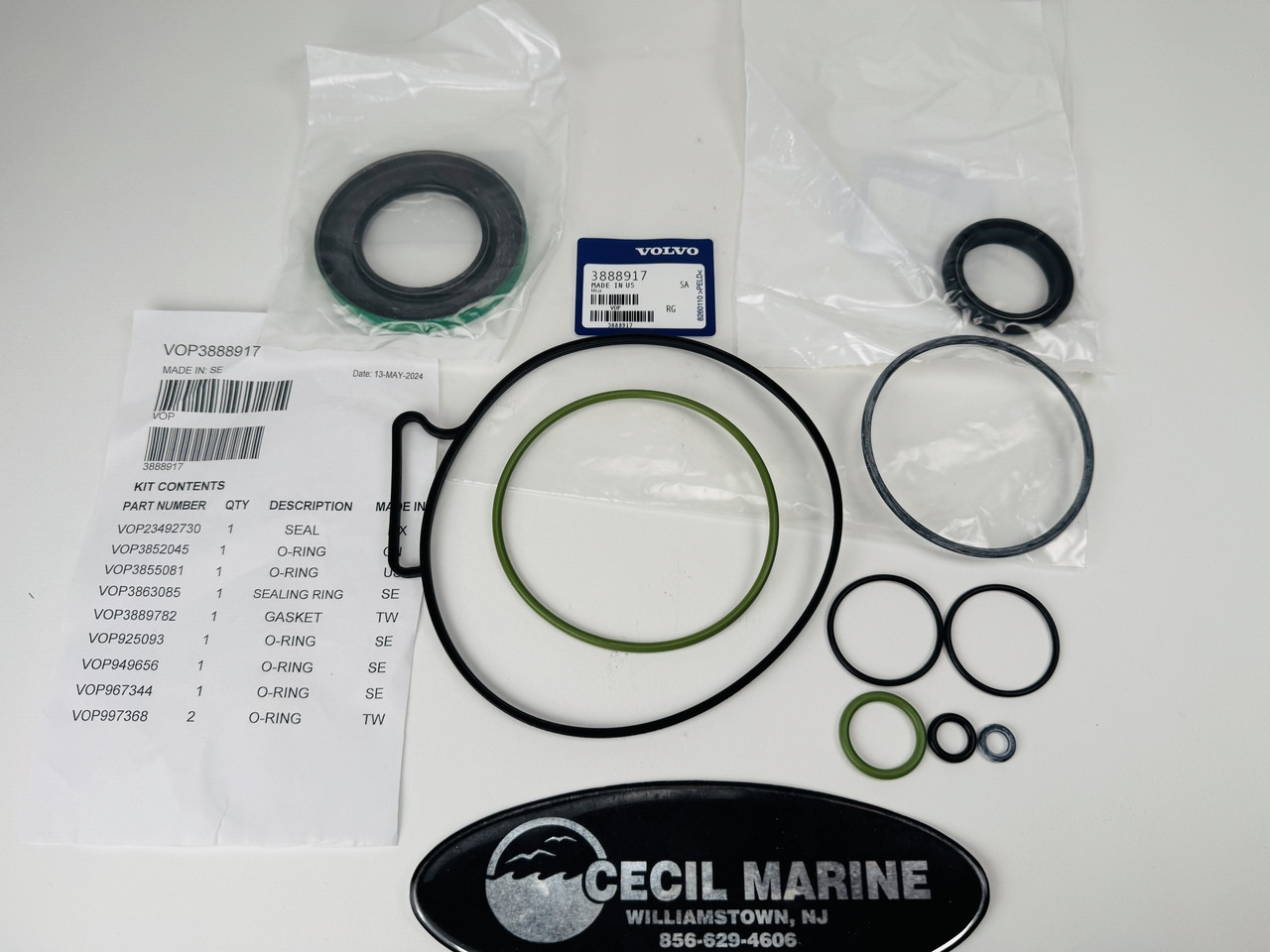 $142.99* GENUINE VOLVO no tax* GASKET KIT UPPER GASKET KIT3888917 : SX-A,  DPS-A, DPS-A OXI, DPS-B, DPS-B OX  *In Stock & Ready To Ship!