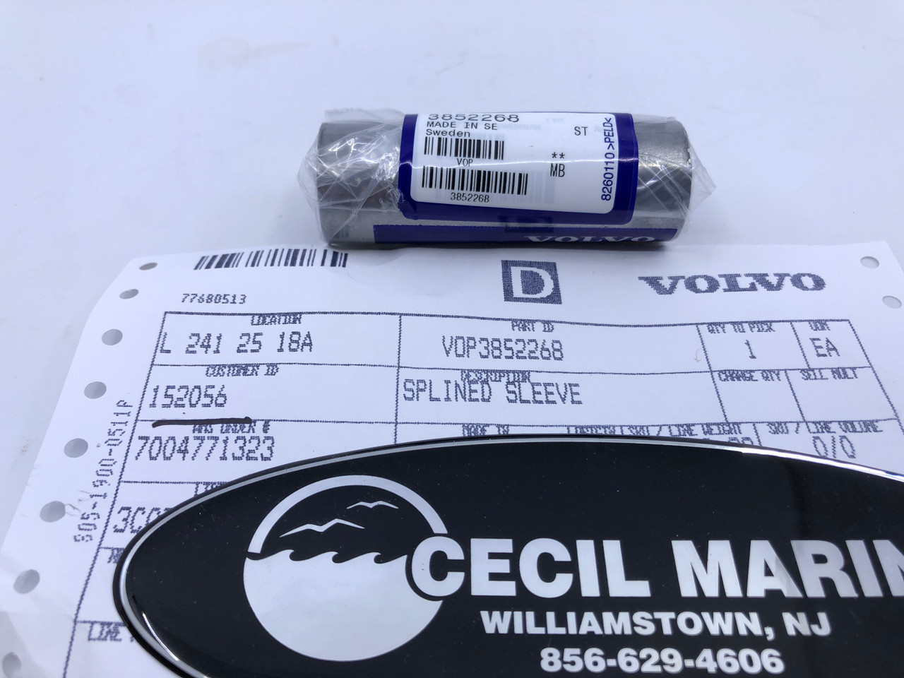 $78.99* GENUINE VOLVO no tax* SPLINED SLEEVE 3852268 *In Stock & Ready To Ship!