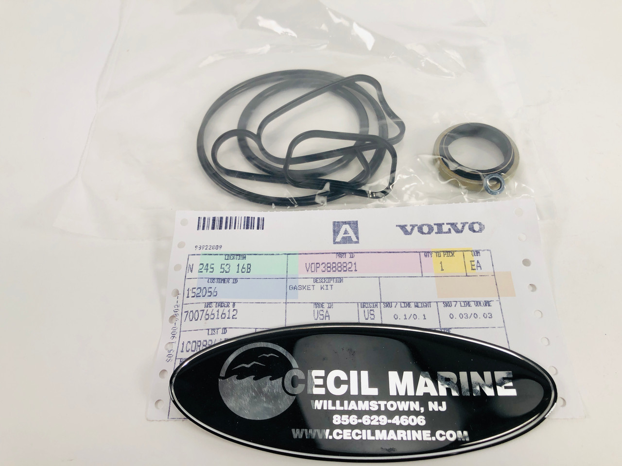 $104.99* GENUINE VOLVO no tax* SX-A LOWER UNIT GASKET KIT 3888821 *In Stock & Ready To Ship!