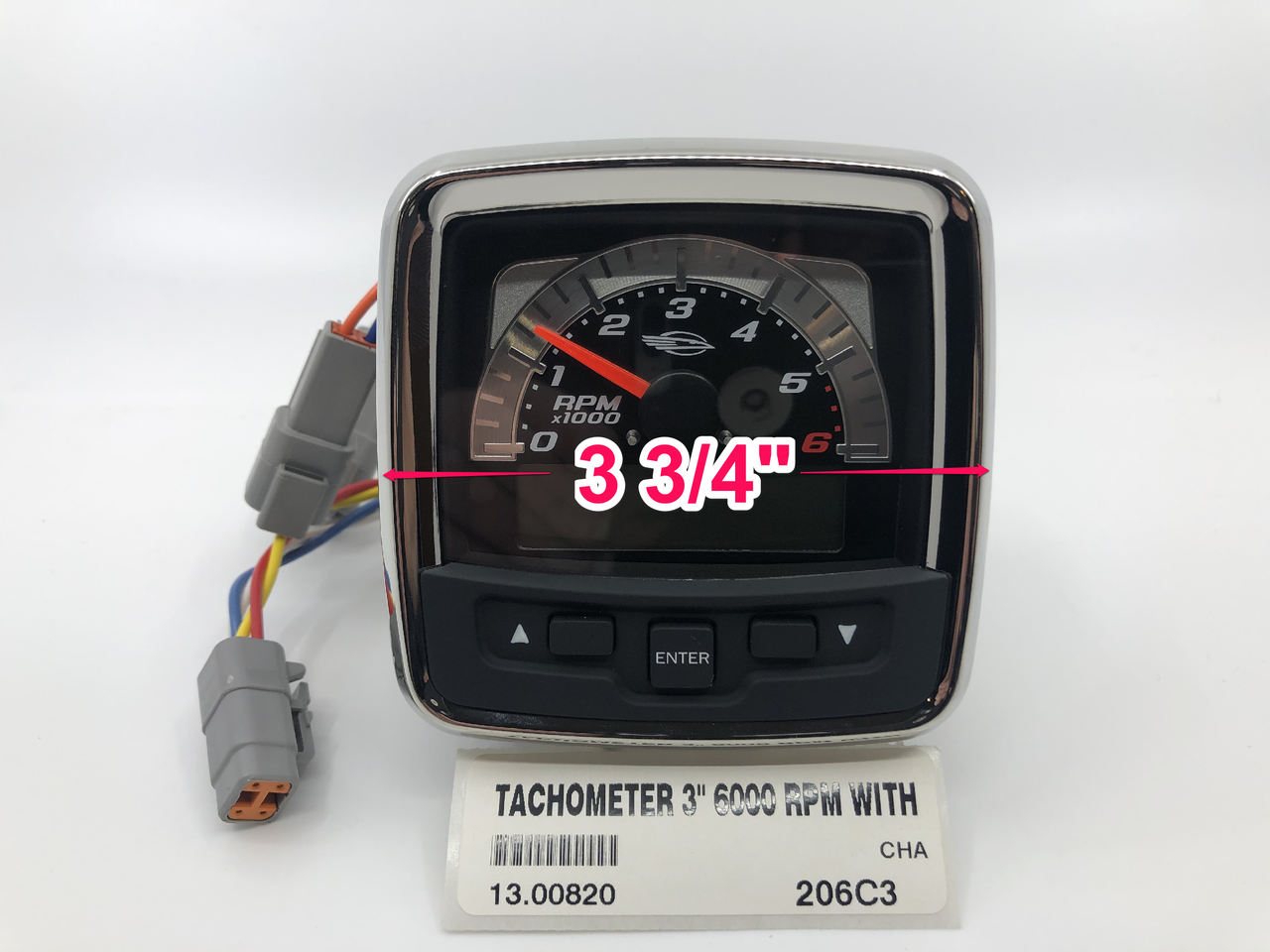 *This item is no longer available, and no alternative options are offered - TACHOMETER 3" 6000 RPM MERCRUISER  13.00820  (Chaparral's previous part numbers were 781194SDFB & 780899SDFB) *