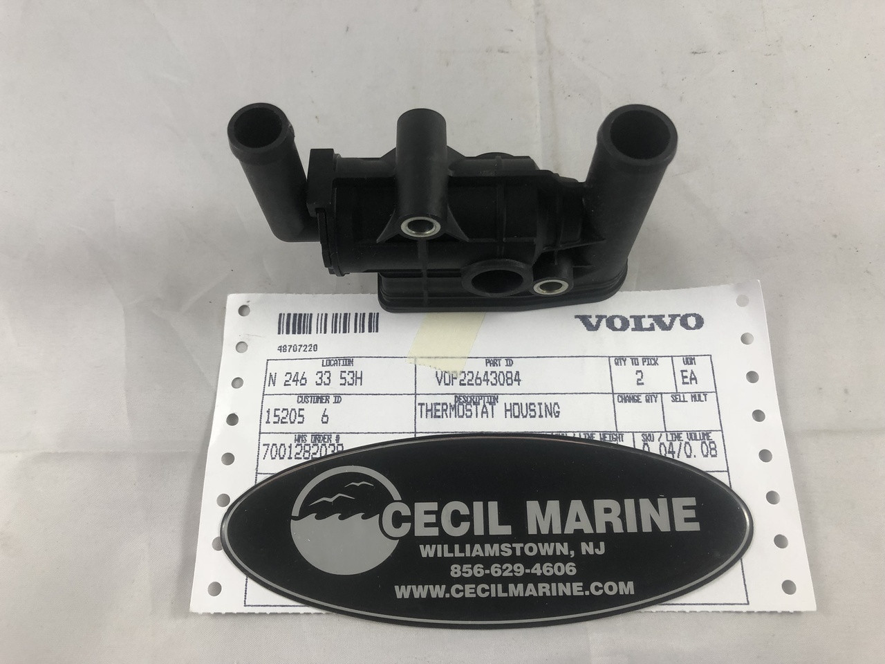 $159.99* GENUINE VOLVO no tax* PORT SIDE THERMOSTAT HOUSING