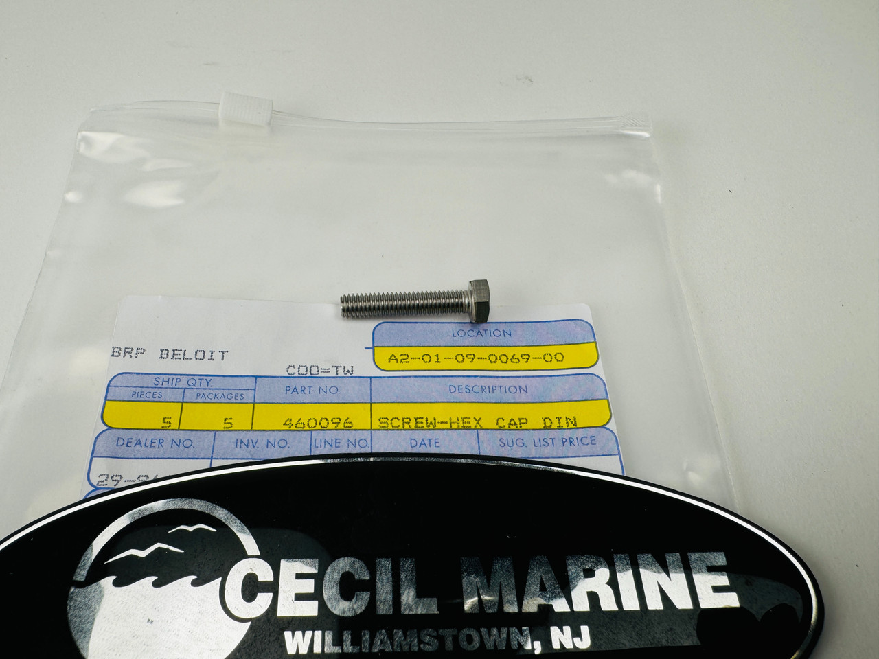 $4.95* GENUINE BRP no tax* SCREW-HEX CAP  207163060  (BRP's previous part number was 460096) *In Stock & Ready To Ship!