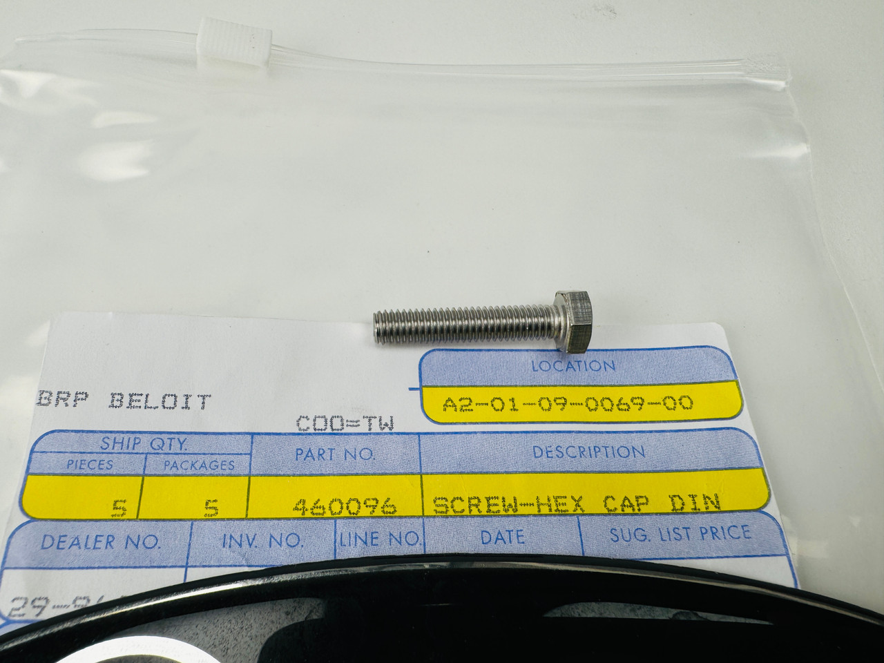 $4.95* GENUINE BRP no tax* SCREW-HEX CAP  207163060  (BRP's previous part number was 460096) *In Stock & Ready To Ship!