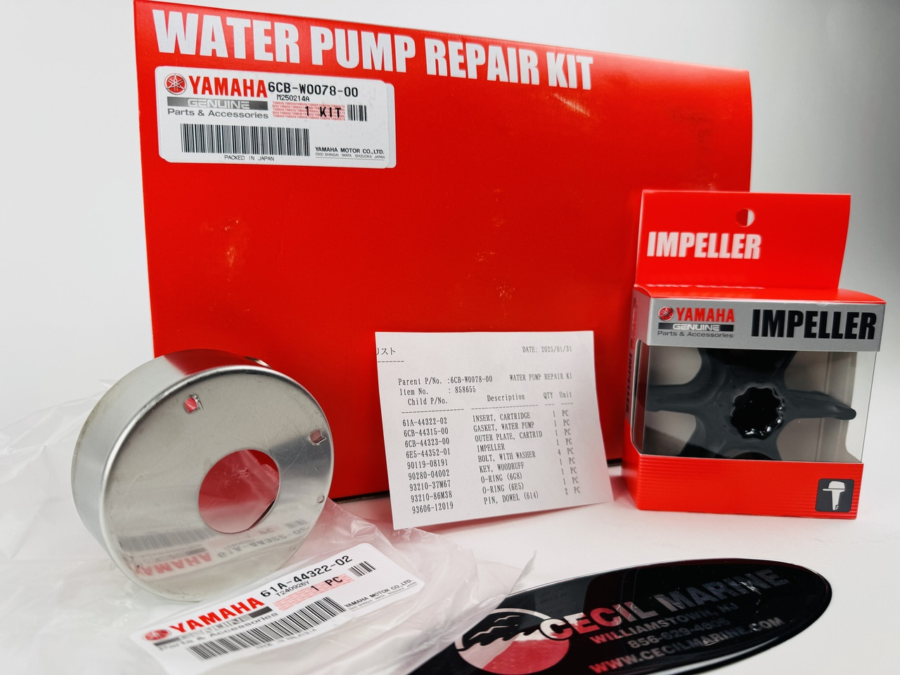 $119.99* GENUINE YAMAHA no tax* WATER PUMP REPAIR KIT 6CB-W0078-00-00 *In Stock & Ready To Ship!