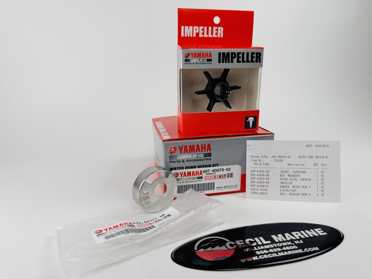 $46.99* GENUINE YAMAHA no tax* WATER PUMP REPAIR KIT 68T-W0078-02-00 *In Stock & Ready To Ship!