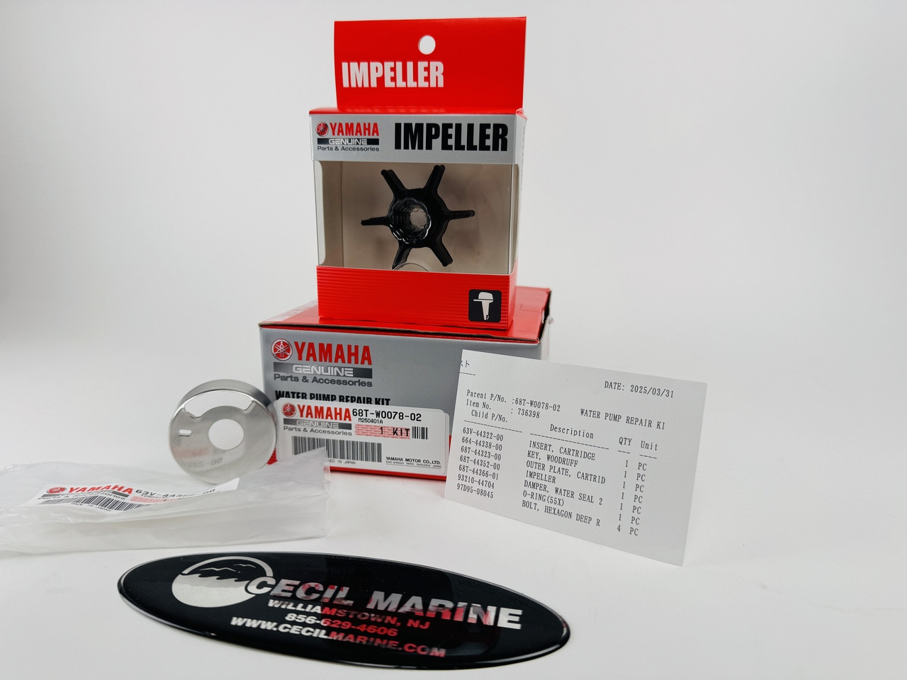 $46.99* GENUINE YAMAHA no tax* WATER PUMP REPAIR KIT 68T-W0078-02-00 *In Stock & Ready To Ship!