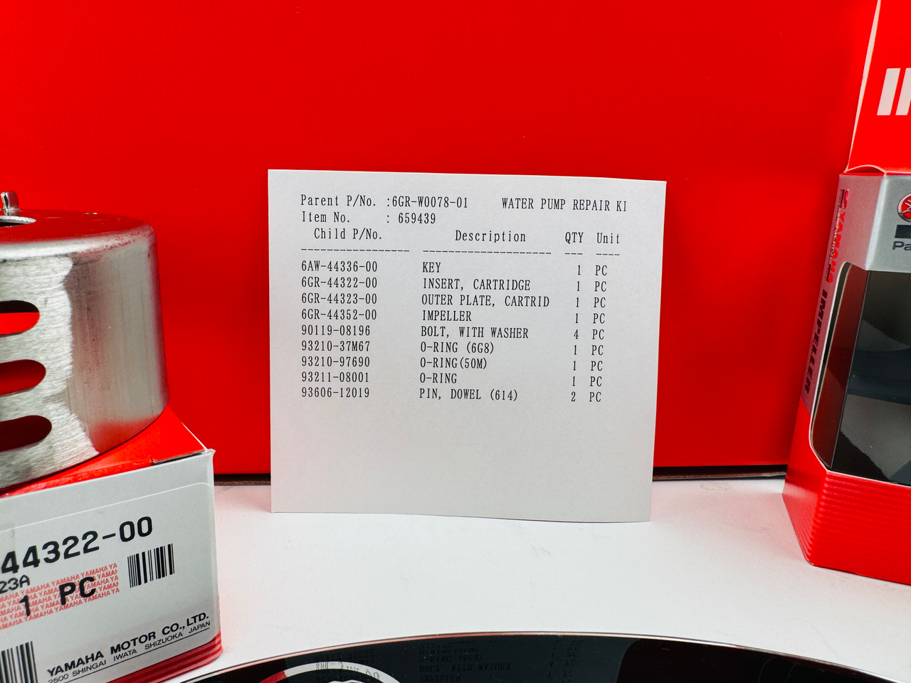 GENUINE YAMAHA WATER PUMP REPAIR KIT 6GR-W0078-01-00  *In Stock & Ready To Ship!