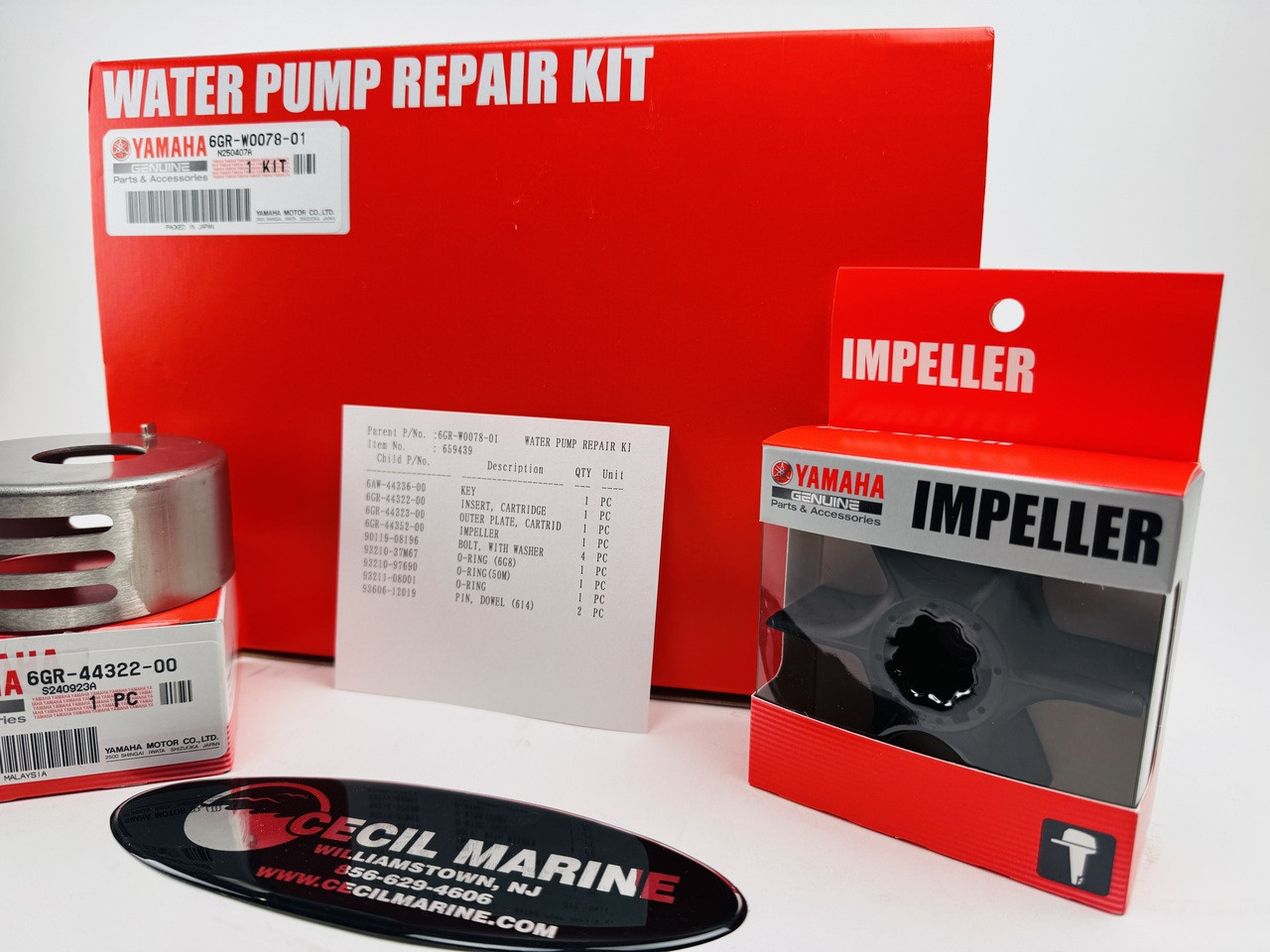 GENUINE YAMAHA WATER PUMP REPAIR KIT 6GR-W0078-01-00  *In Stock & Ready To Ship!