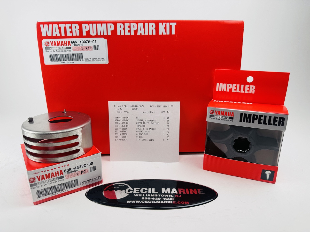 GENUINE YAMAHA WATER PUMP REPAIR KIT 6GR-W0078-01-00  *In Stock & Ready To Ship!