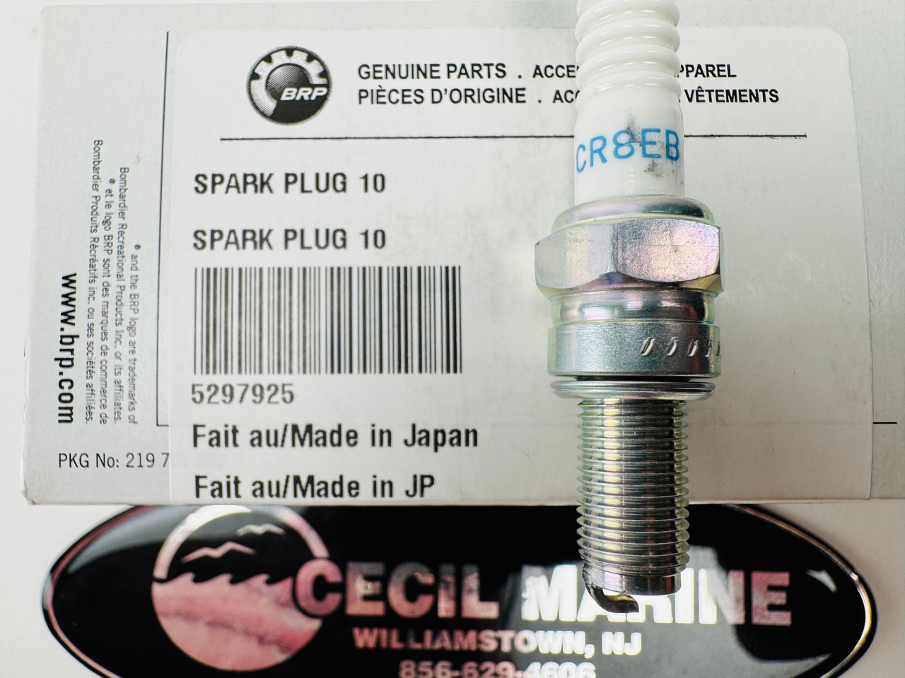 $9.99* GENUINE BRP 5297925 NGK CR8EB SPARK PLUG (Sold Individually) Please note that these spark plugs come directly from BRP. In many instances, BRP uses NGK plugs *In Stock & Ready To Ship!