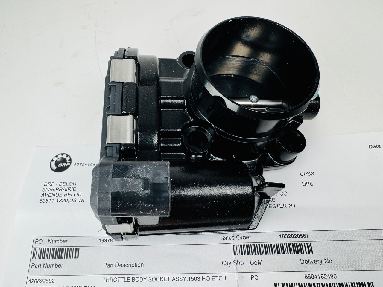GENUINE BRP no tax* 420892592 THROTTLE BODY SOCKET ASSY.1503 HO ETC (BRP's previous part number was 5892592)  *THIS IS A SPECIAL ORDER, 10-14 DAY DELIVERY