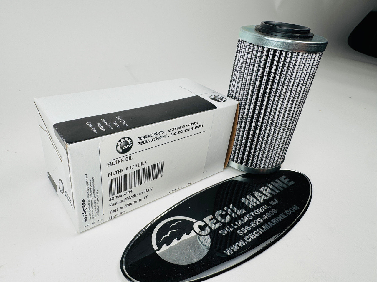GENUINE BRP no tax* 420956744 METAL OIL FILTER (BRP's previous part number was 779983) *In Stock & Ready To Ship!