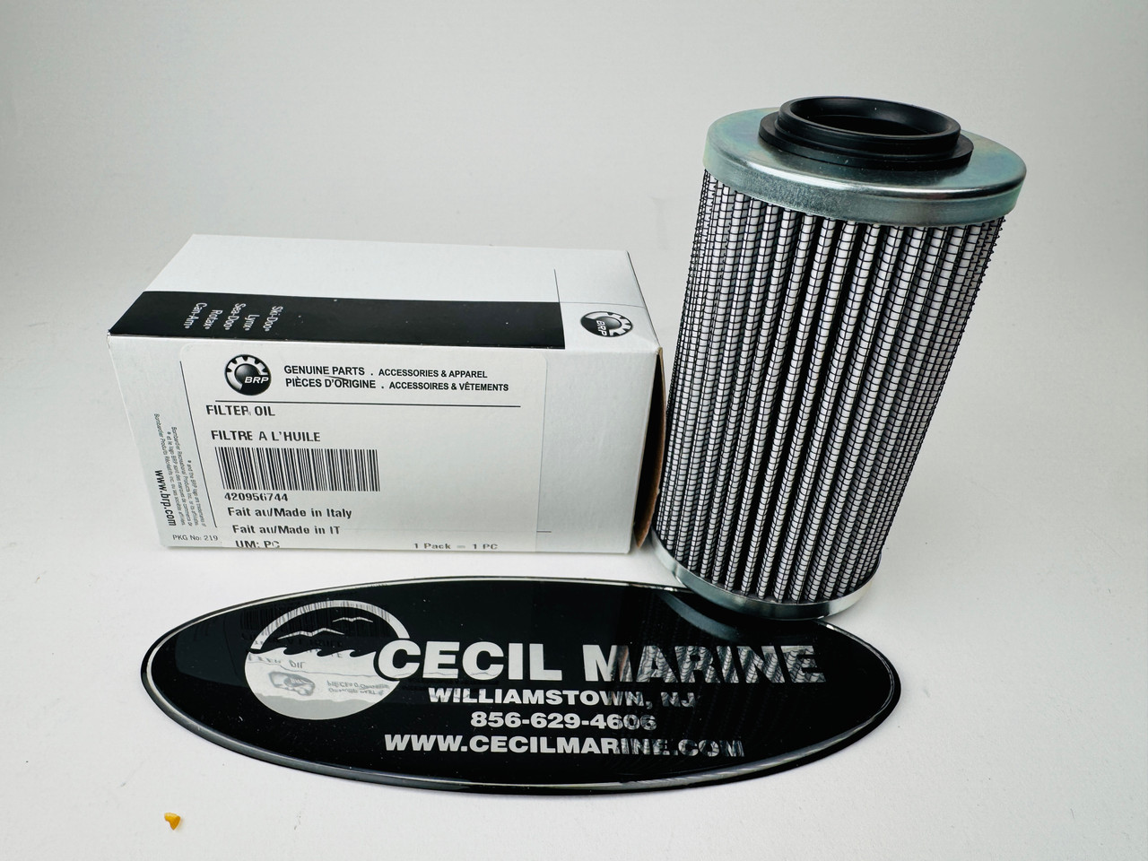 GENUINE BRP no tax* 420956744 METAL OIL FILTER (BRP's previous part number was 779983) *In Stock & Ready To Ship!