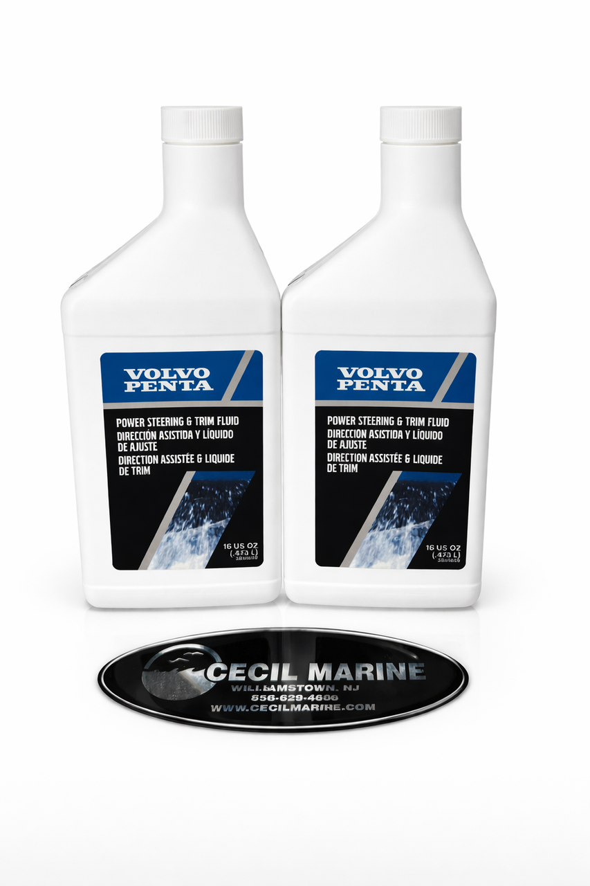 $23.59* 2 Pack of GENUINE VOLVO PENTA POWER STEERING & TRIM FLUID (2-Pack) 16oz. * In Stock & Ready To Ship!