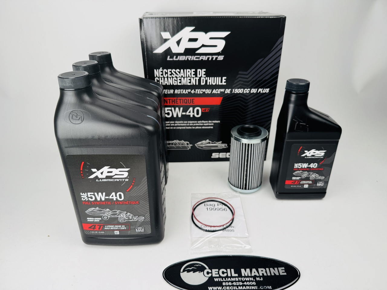 $79.99* GENUINE BRP no tax*  SEADOO OIL CHANGE KIT 5W40 1500 CC + 9779486 (BRP's Previous part numbers were 779251 & 9779251) *In Stock & Ready To Ship!