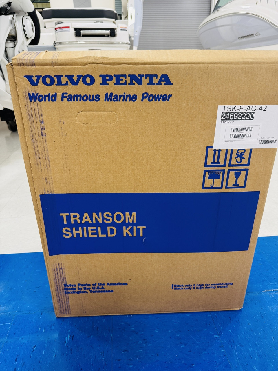 $6499.99* GENUINE VOLVO no tax* TRANSOM SHIELD WITH 42 DEG. RAMS & ACTIVE CORROSION PROTECTION 24692220 *In Stock & Ready To Ship!