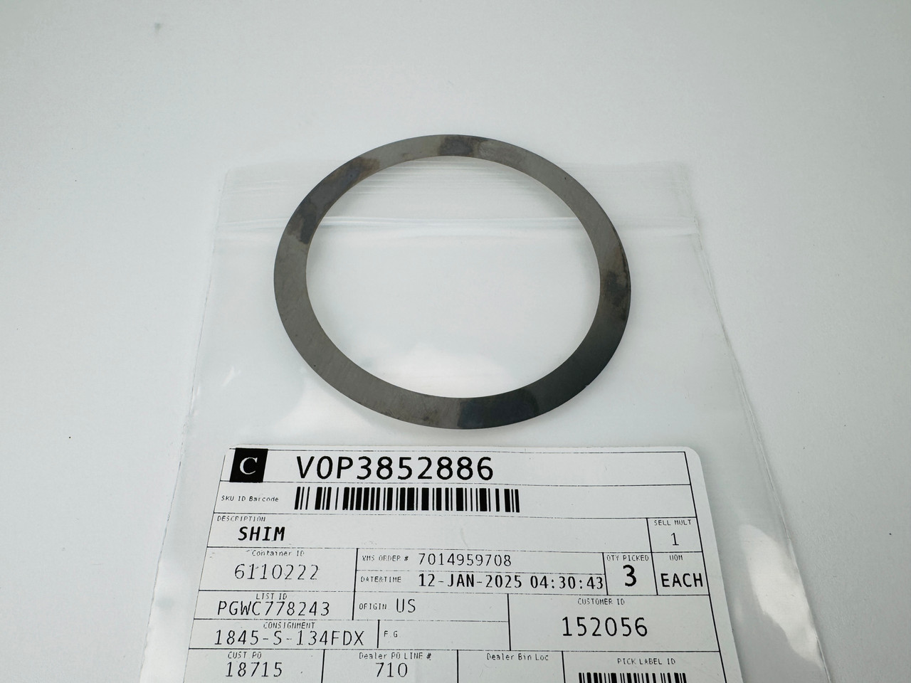 $9.99* GENUINE VOLVO SHIM TH=0.003" 3852886 *In Stock & Ready To Ship!