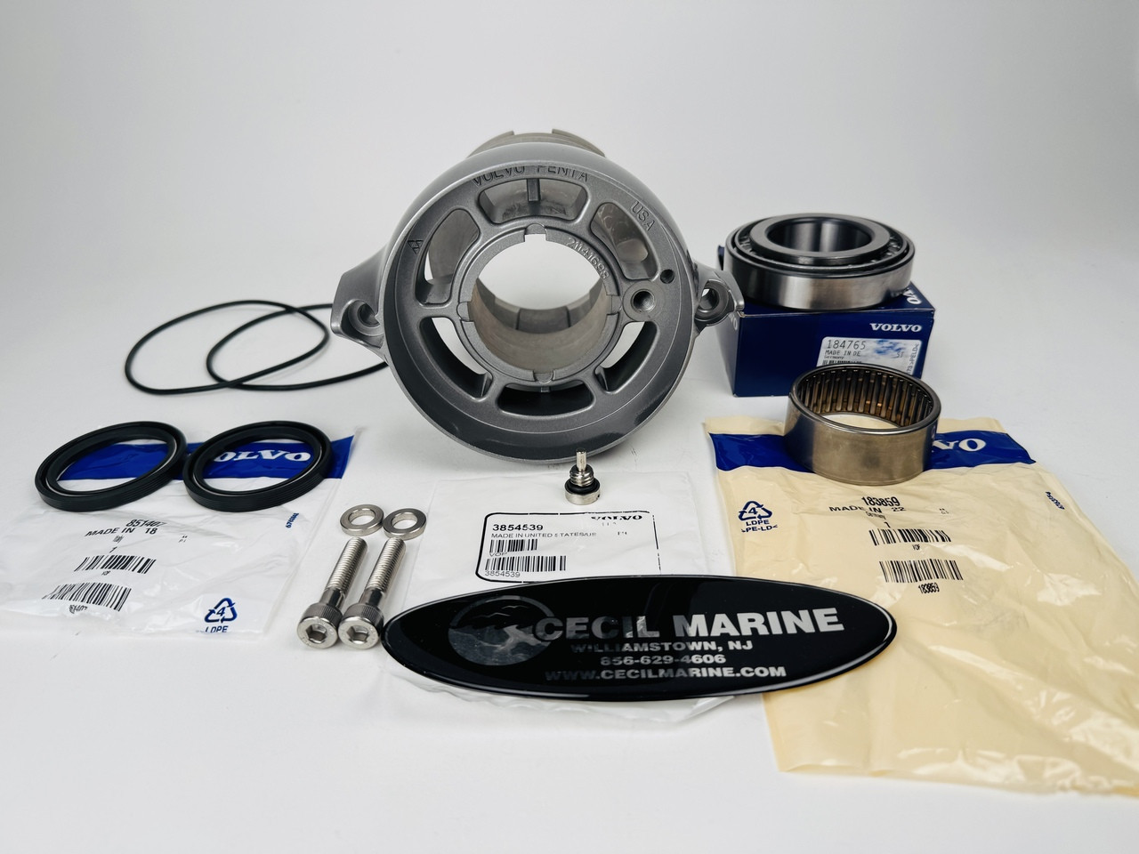 $969.99* GENUINE VOLVO no tax*  COMPLETE PROP SHAFT BEARING CARRIER 21141698 (Bearings & seals are installed using all genuine Volvo special tools)