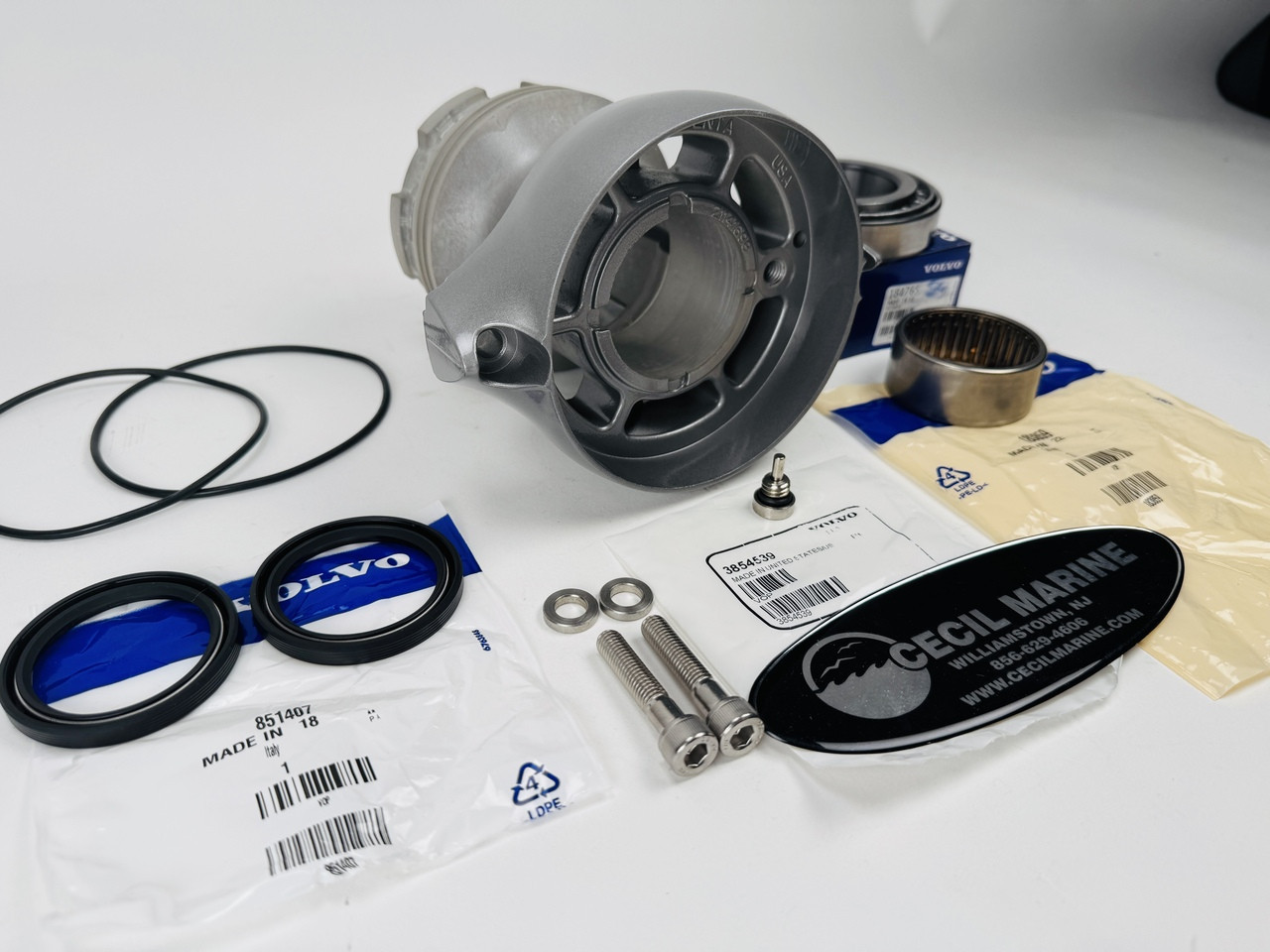 $969.99* GENUINE VOLVO no tax*  COMPLETE PROP SHAFT BEARING CARRIER 21141698 (Bearings & seals are installed using all genuine Volvo special tools)