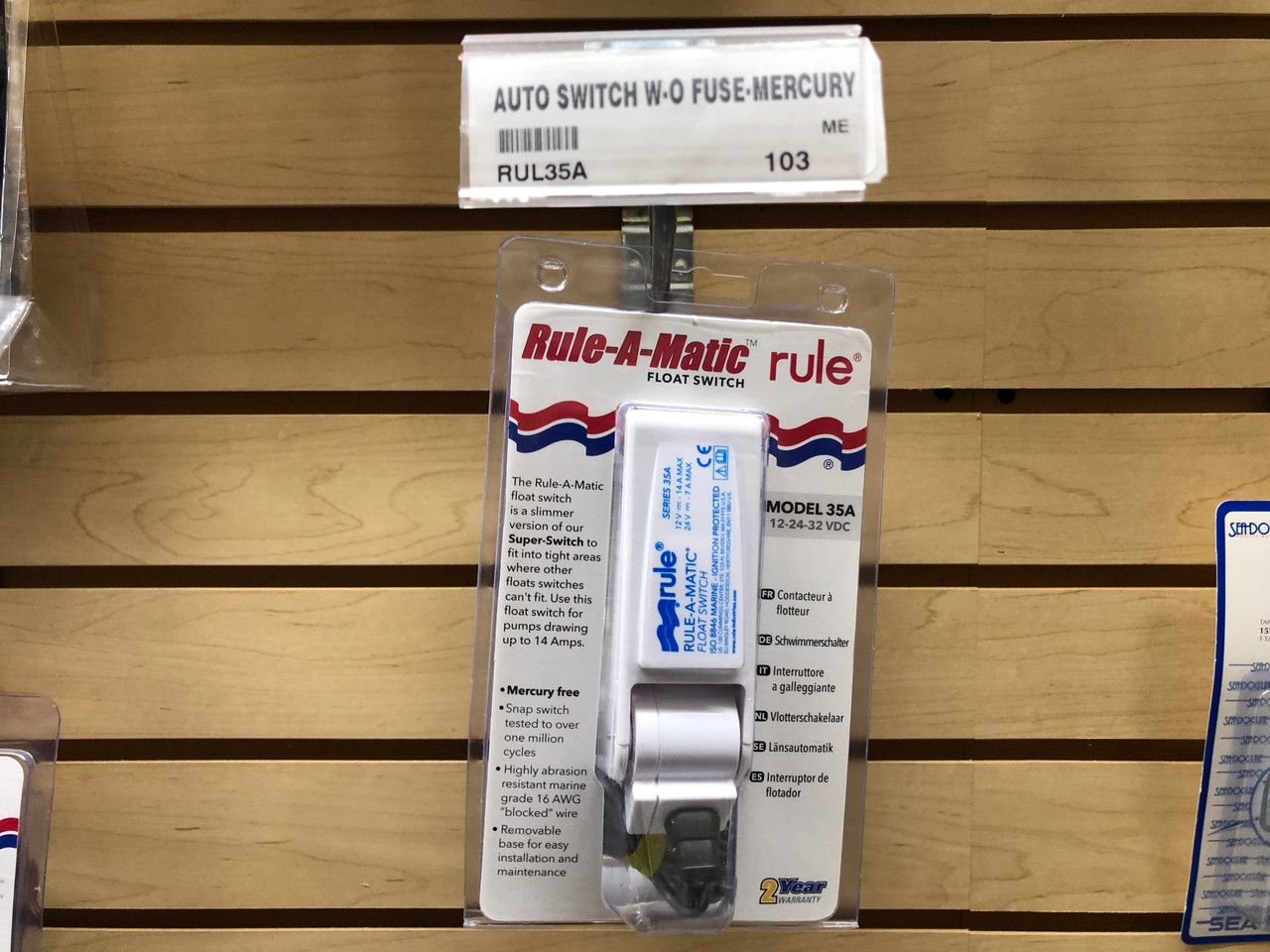 RULE FLOAT AUTO SWITCH NO MERCURY RUL35A *In Stock & Ready To Ship!