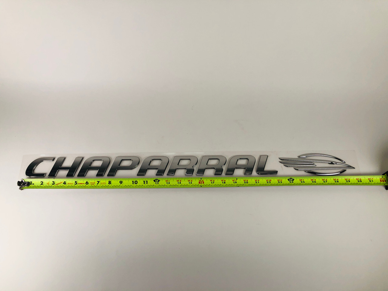 CHAPARRAL LOGO WITH SMALL BIRD HEAD 30" X 2" SOLD AS A COMPLETE NAME FOR 1 SIDE OF YOUR BOAT  (Sorry Individual Letters are not available)  *In Stock & Ready To Ship!