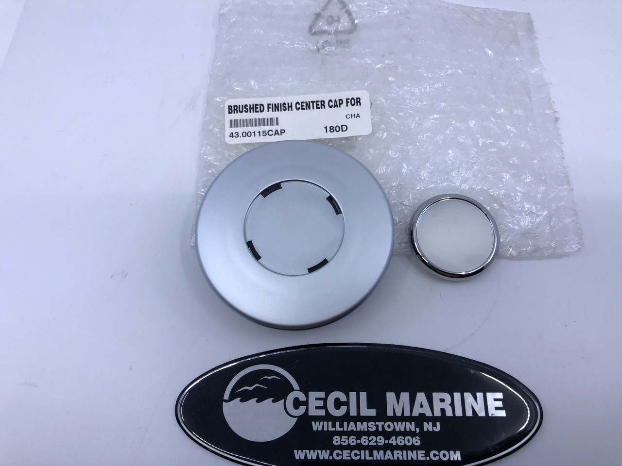 $45.99 STEERING WHEEL BRUSHED FINISH CENTER CAP FOR STEERING WHEEL BLACK -  43.00115CAP - Cecil Marine