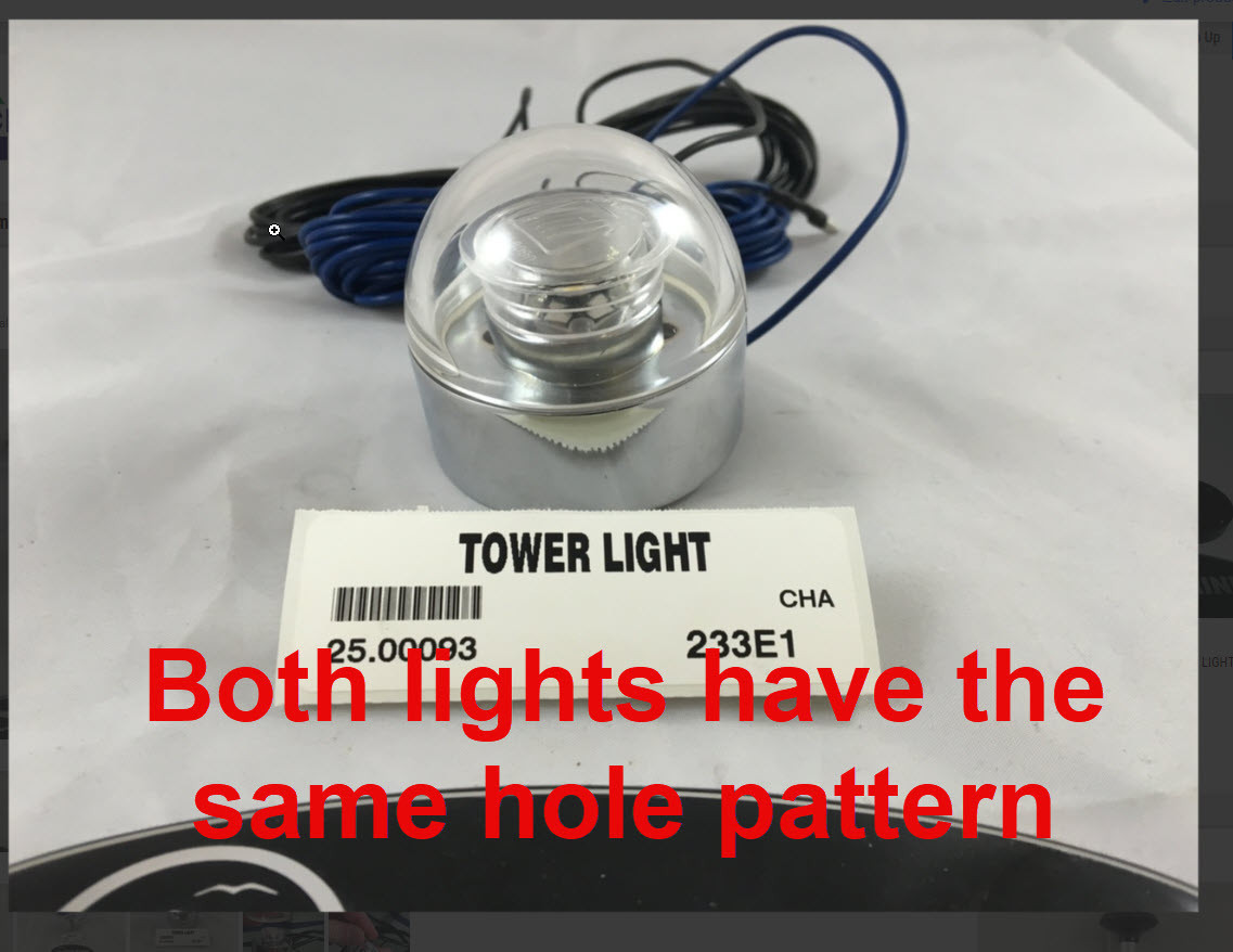 CHAPARRAL LED WAKE BOARD TOWER  LIGHT 860377 (Both new & old style 25.00093 lights have the same hole pattern)  *In Stock & Ready To Ship!