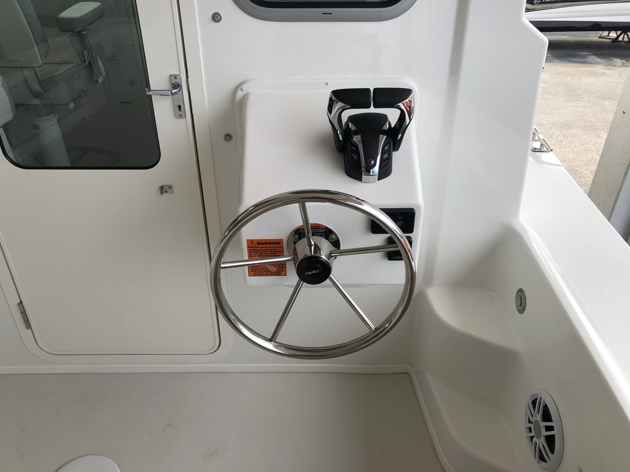 GENUINE PARKER (IN BRIGHTWHITE) FIBERGLASS BULKHEAD SECOND STATION 17 3/4" Wide  21" High *In Stock & Ready To Ship!