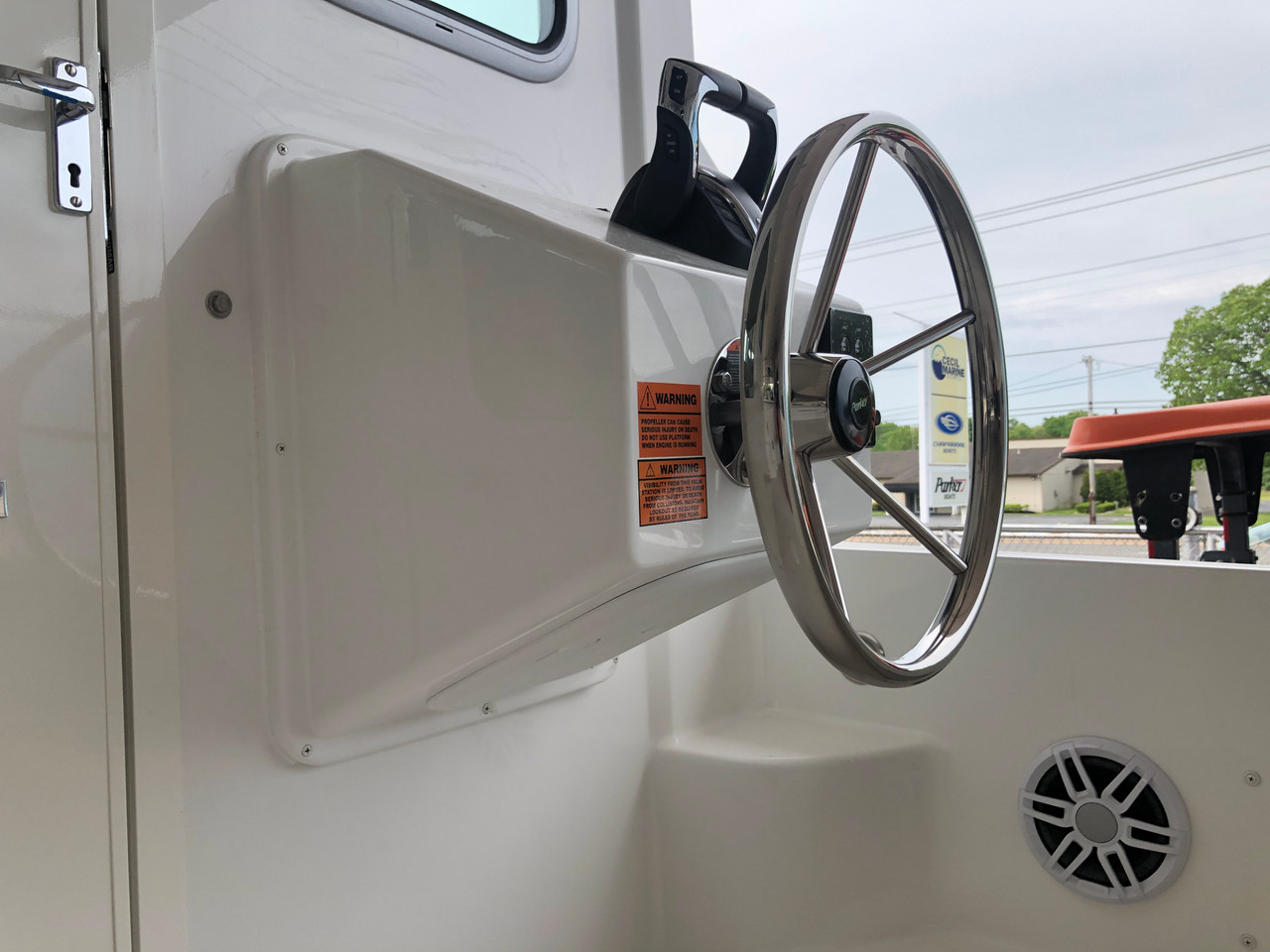 GENUINE PARKER (IN BRIGHTWHITE) FIBERGLASS BULKHEAD SECOND STATION 17 3/4" Wide  21" High *In Stock & Ready To Ship!