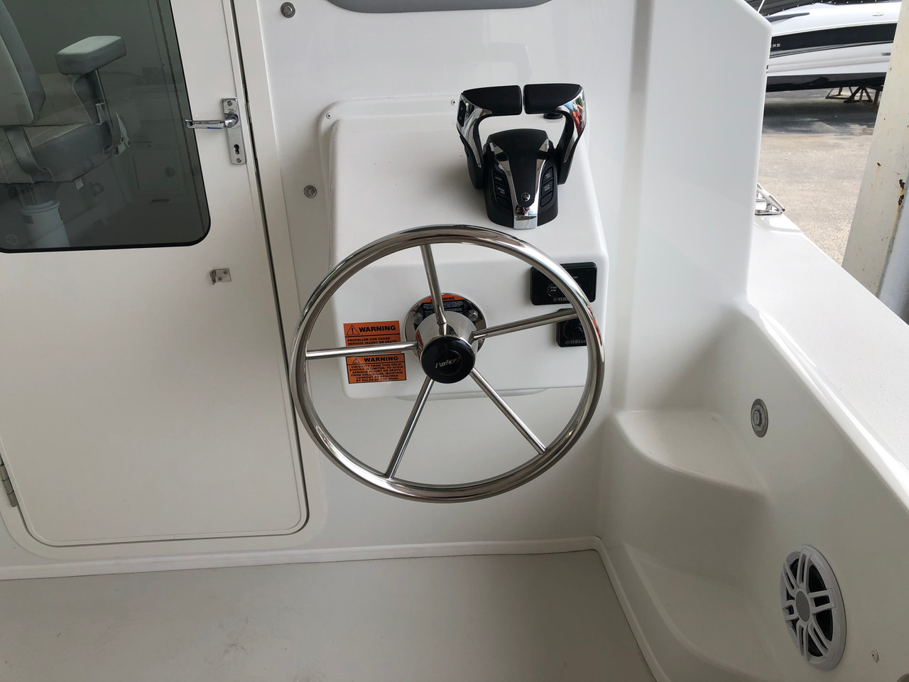 GENUINE PARKER (IN BRIGHTWHITE) FIBERGLASS BULKHEAD SECOND STATION 17 3/4" Wide  21" High *In Stock & Ready To Ship!