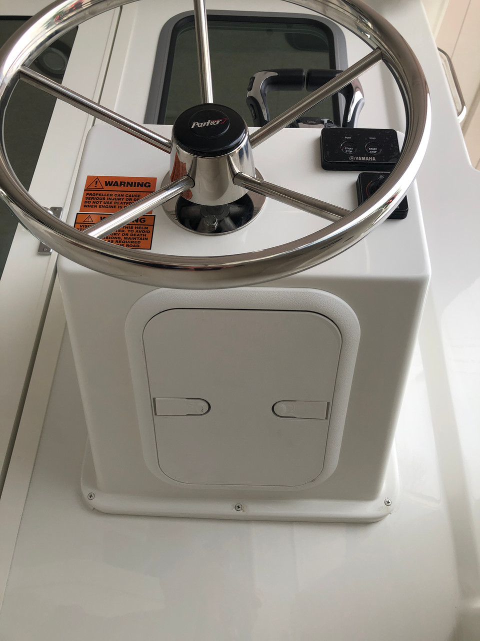 GENUINE PARKER (IN BRIGHTWHITE) FIBERGLASS BULKHEAD SECOND STATION 17 3/4" Wide  21" High *In Stock & Ready To Ship!