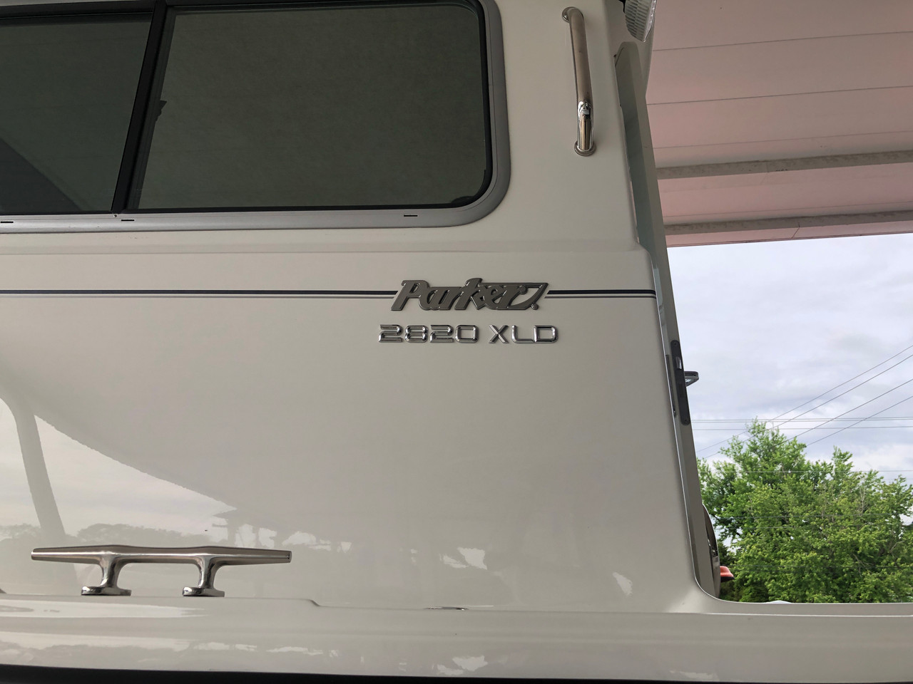 GENUINE PARKER (IN BRIGHTWHITE) FIBERGLASS BULKHEAD SECOND STATION 17 3/4" Wide  21" High *In Stock & Ready To Ship!