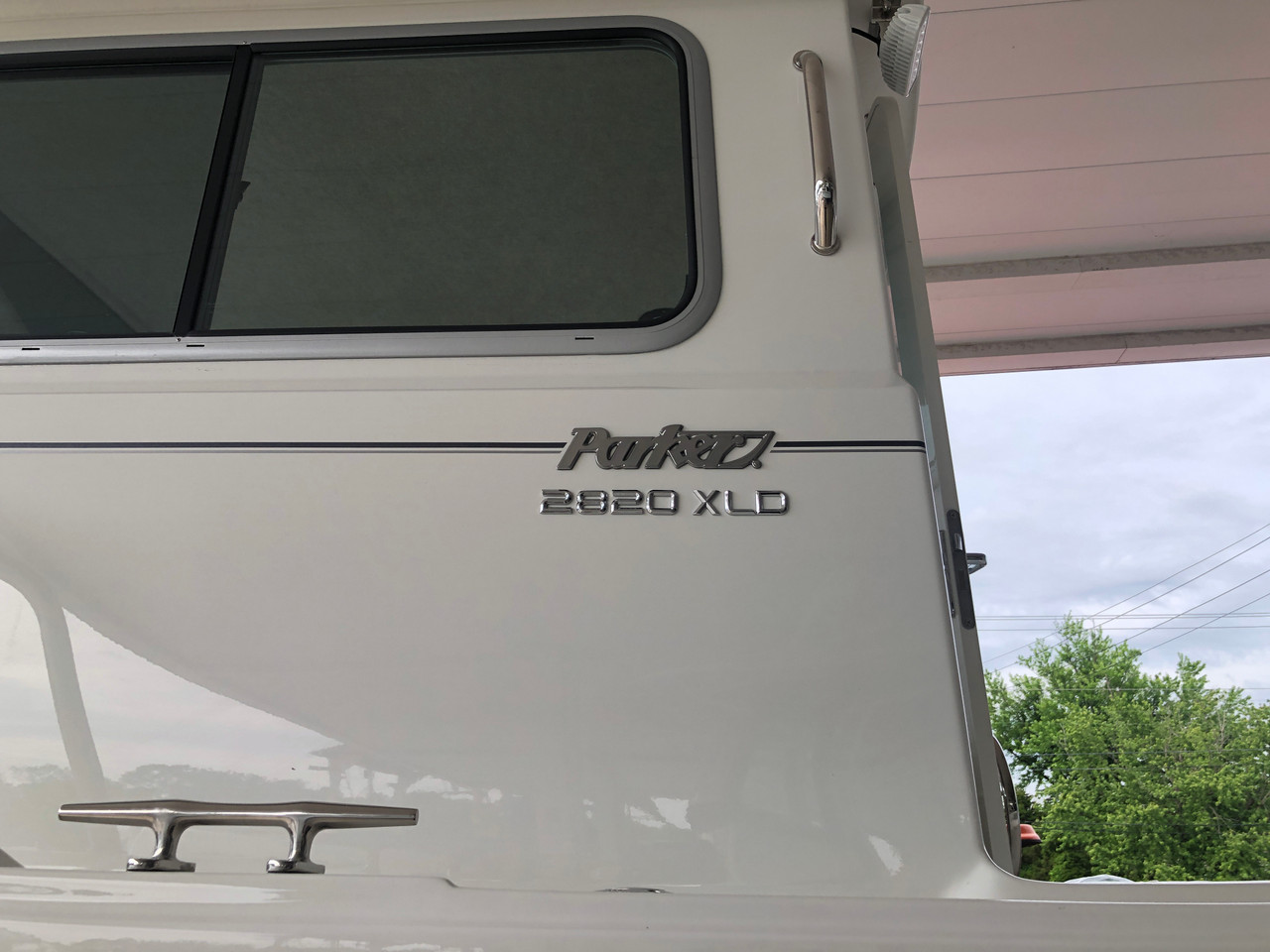 GENUINE PARKER (IN BRIGHTWHITE) FIBERGLASS BULKHEAD SECOND STATION 17 3/4" Wide  21" High *In Stock & Ready To Ship!