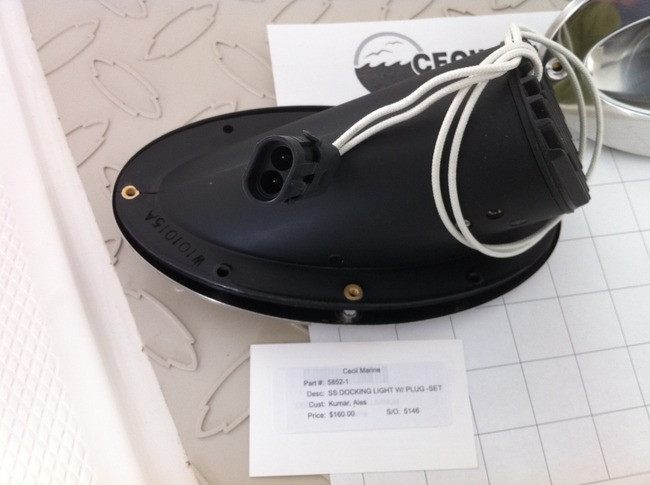 SS DOCKING LIGHT W/ PLUG  (Port and starboard use the same light) *In Stock & Ready To Ship!