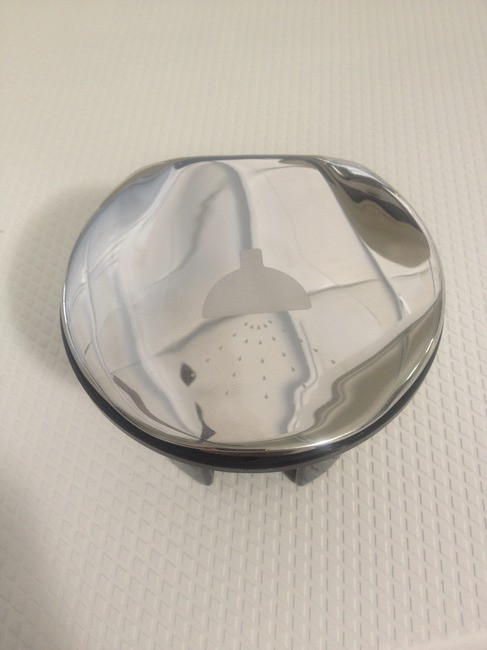 REPLACEMENT STAINLESS STEEL TRANSOM SHOWER CUP & COVER ASSY. REQUIRES A 3 1/8" HOLE *In Stock & Ready To Ship!