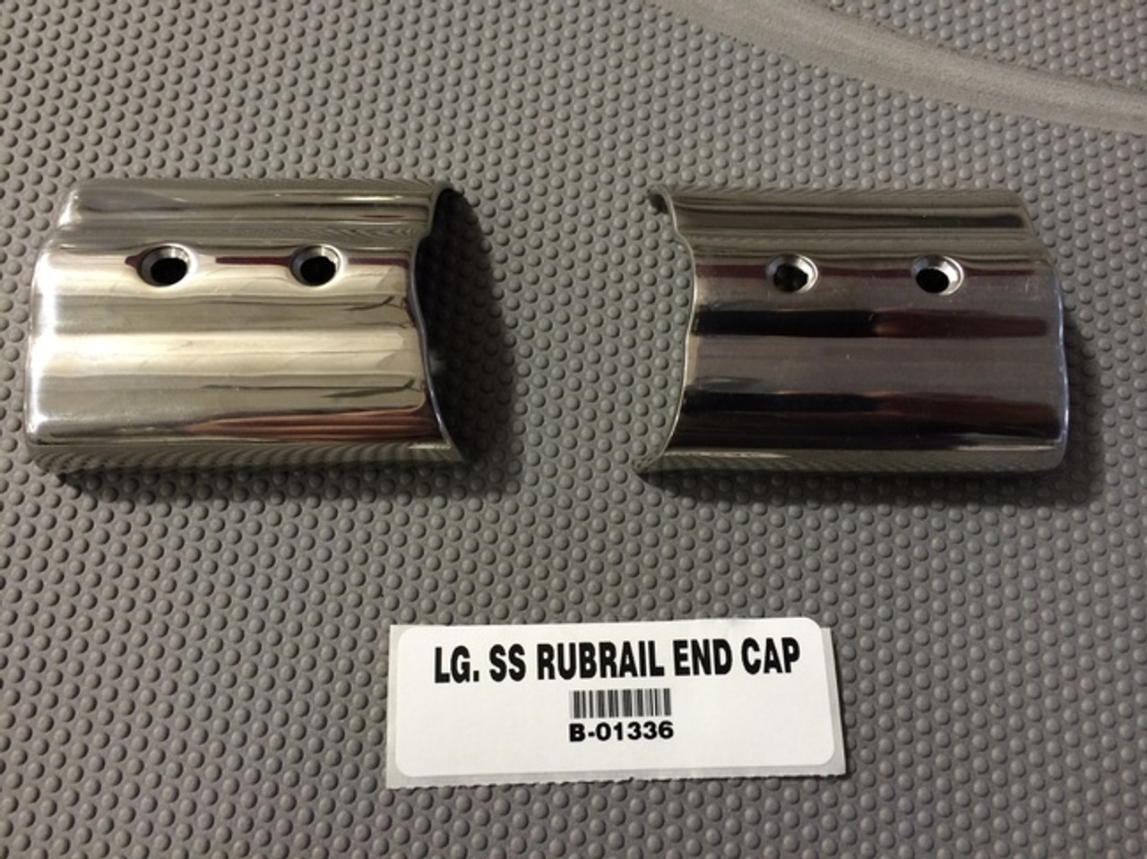 LG. SS RUBRAIL END CAPS FITS 2 1/8" RUB RAIL