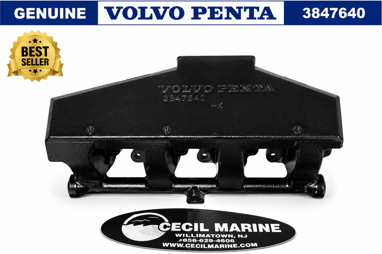 $575.99 GENUINE VOLVO PENTA no tax*  8.1 EXHAUST MANIFOLD 3847640 (Volvo's previous part number was 3860855)  *In Stock & Ready To Ship!