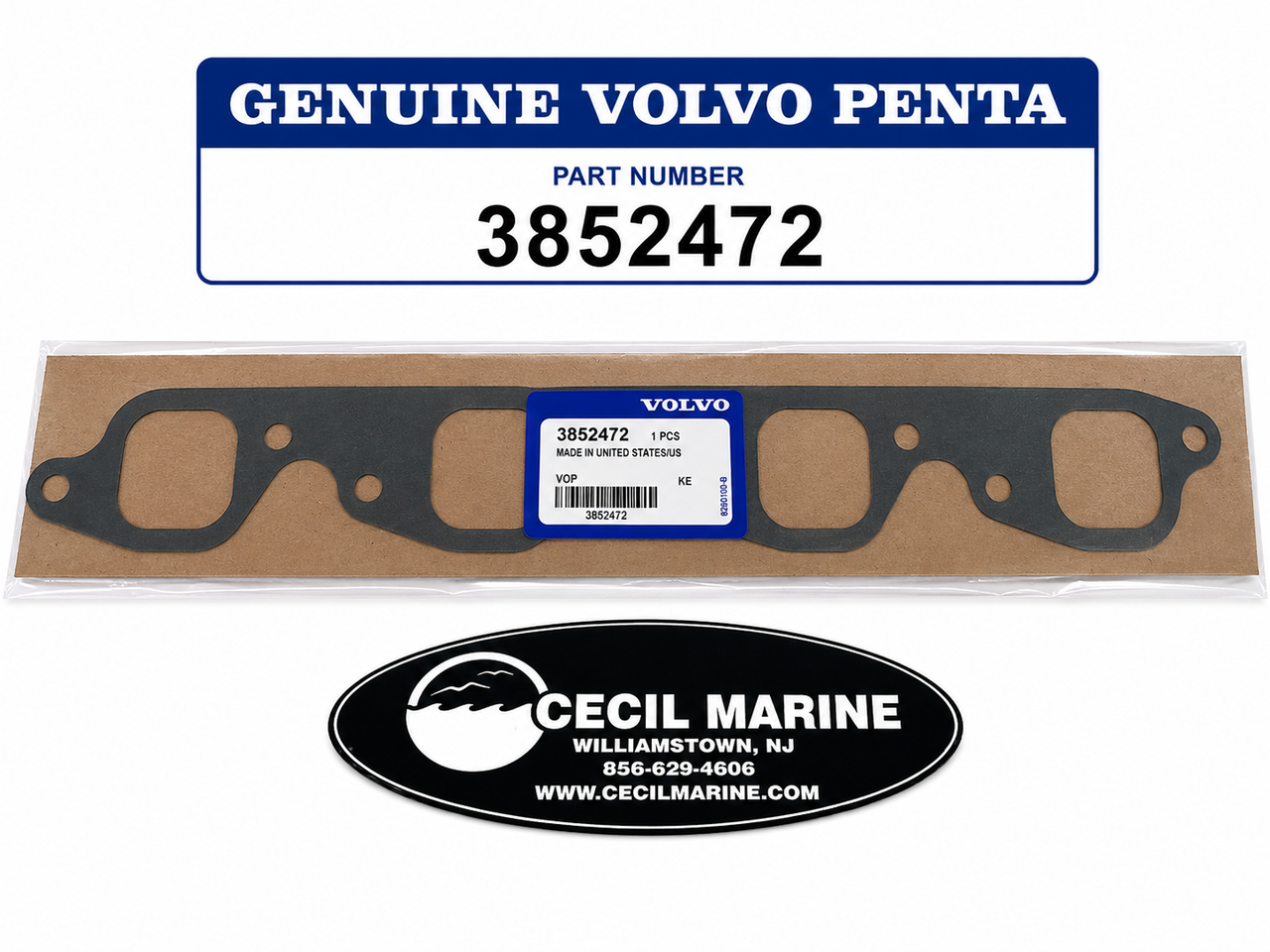 $29.99* GENUINE VOLVO 8.1 MANIFOLD GASKET 3852472 *In stock & ready to ship!