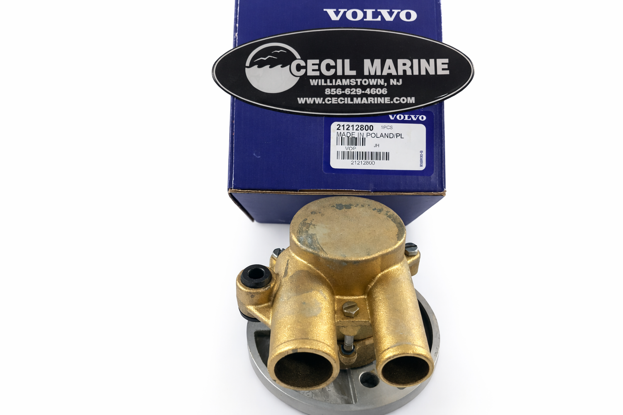 $499.99* GENUINE VOLVO no tax* SEA WATER PUMP  21212800 (This genuine Volvo seawater pump comes pre-installed with a genuine Volvo impeller. It is fully assembled and ready for immediate use) *In Stock & Ready To Ship!