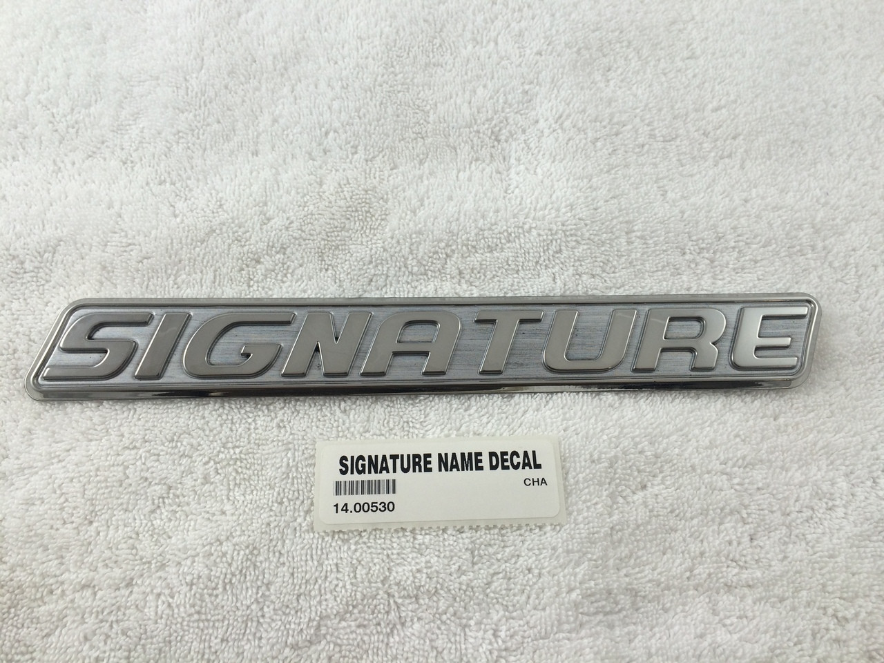 SIGNATURE NAME DECAL / LOGO 10 3/4" X 1 3/8" *In stock & ready to ship!