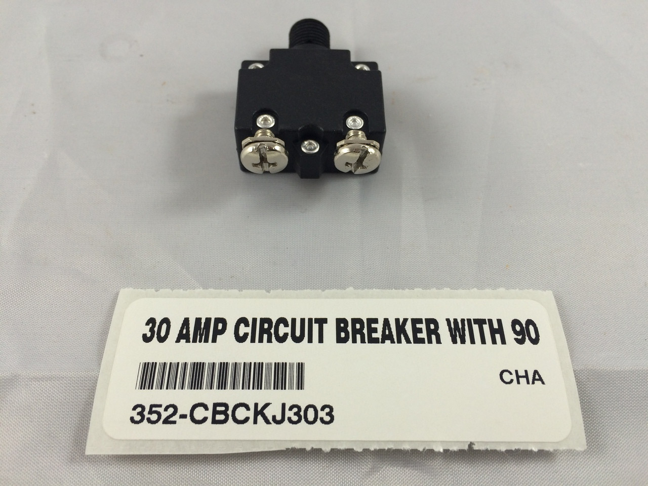 30 AMP CIRCUIT BREAKER WITH 90 DEGREE TERMINALS