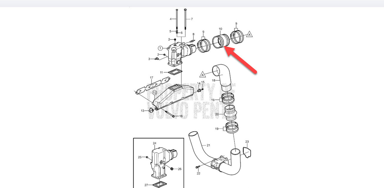 $44.99 GENUINE VOLVO no tax* HOSE EXHAUST 3852696 *In Stock & Ready To Ship!