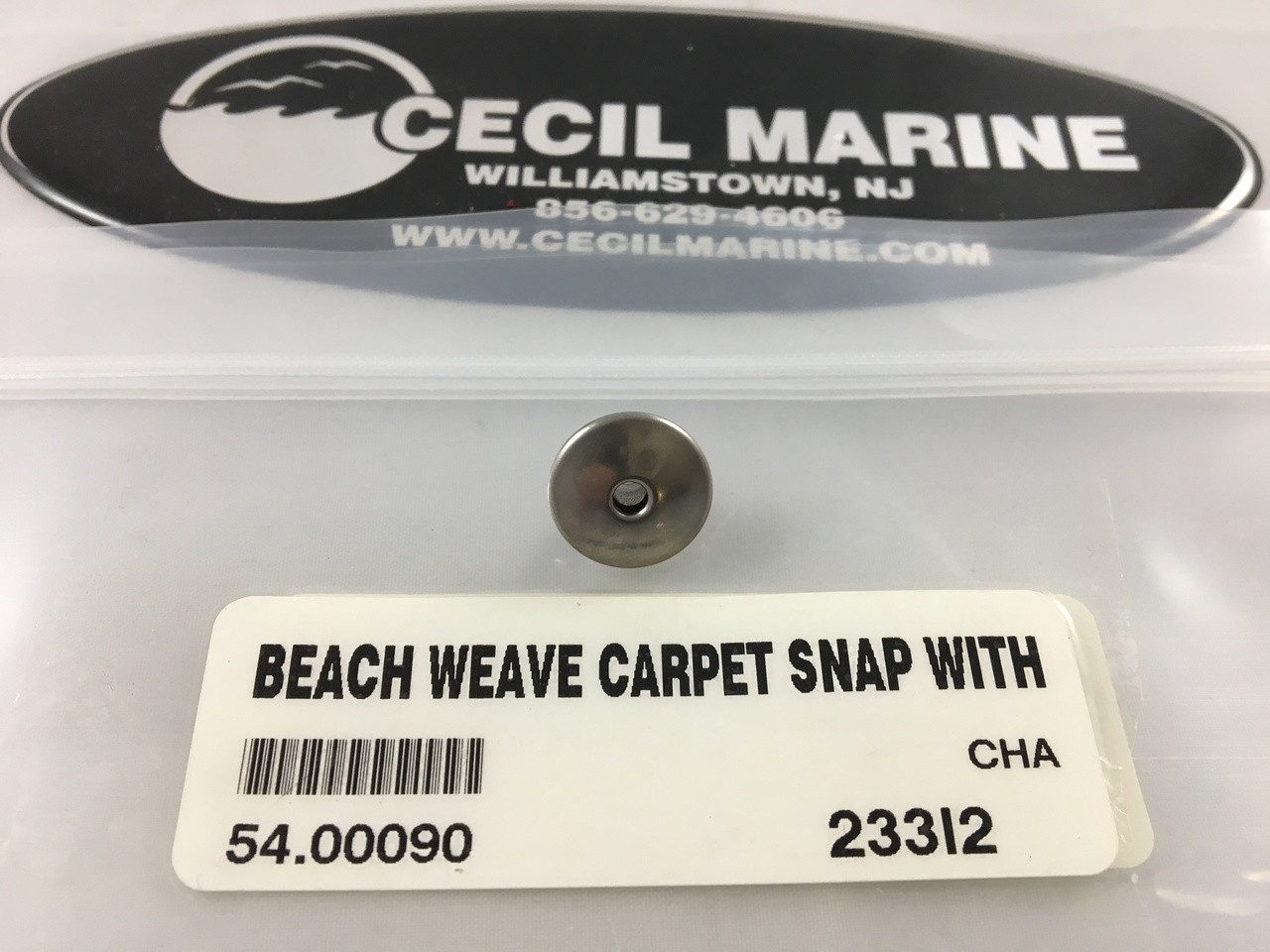 BEACH WEAVE CARPET SNAP WITH CENTER HOLE - 10 SNAPS PER BAG - 54.00090
