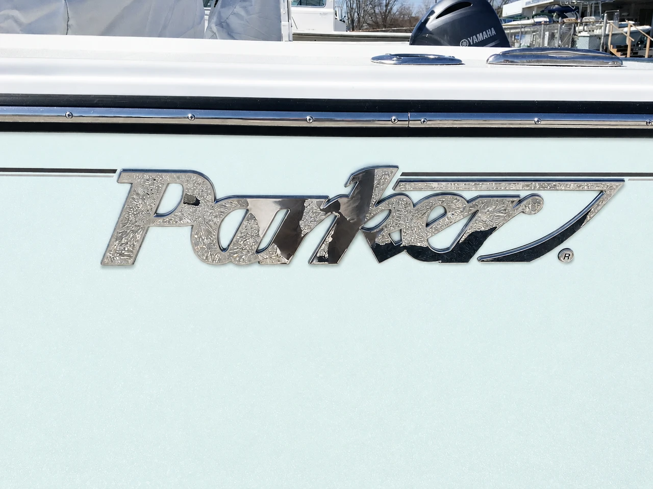 GENUINE PARKER CHROME LOGO - 30" Long   6 1/2" high *In Stock & Ready To Ship!